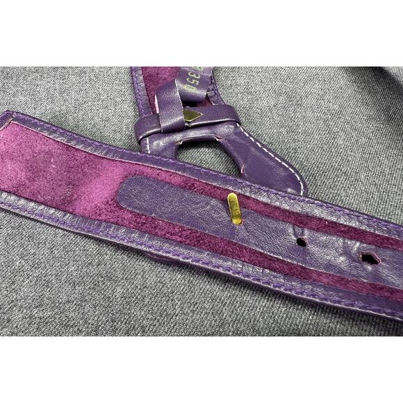 Vintage Anne Klein by Calderon Purple Leather Belt - Picture 8 of 11